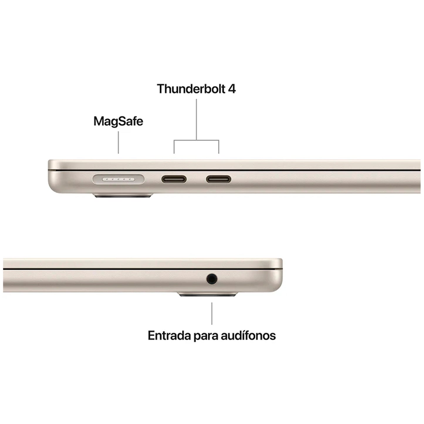 Portátil Apple MacBook Air M2 16GB 256GB Retina 13 - Dorado