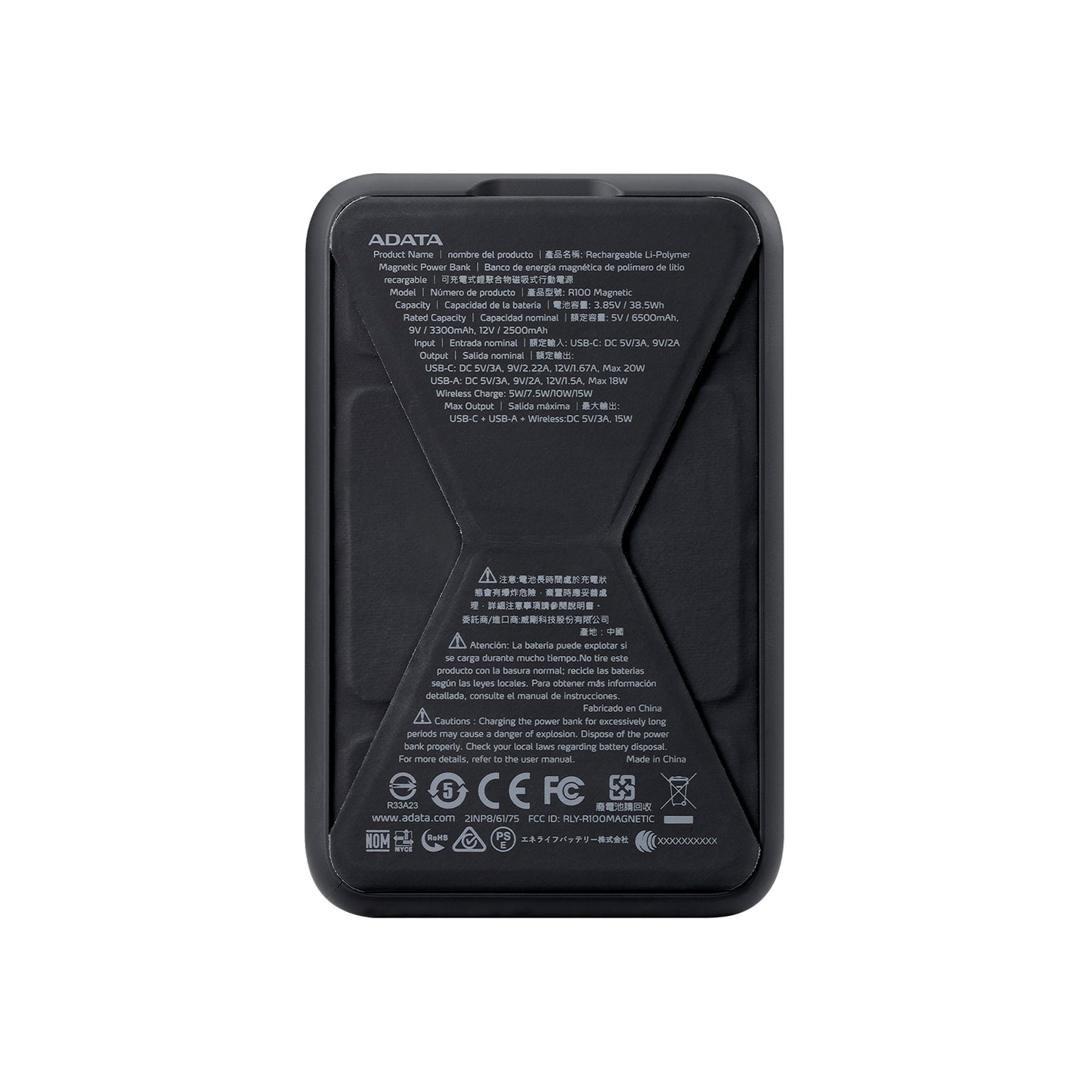 Power Bank Adata 10000 Mah PR100-12BK Multi Carga - Negro