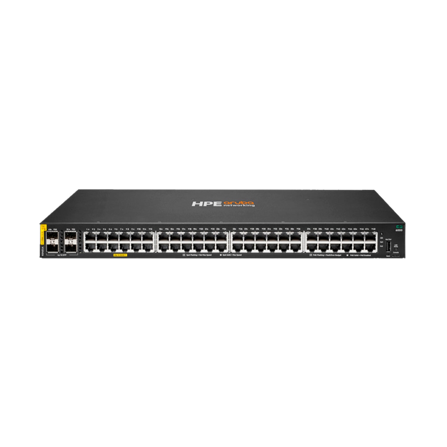 Conmutador HPE Aruba Networking 6000 48 G Clase 4 PoE 4 SFP 370W