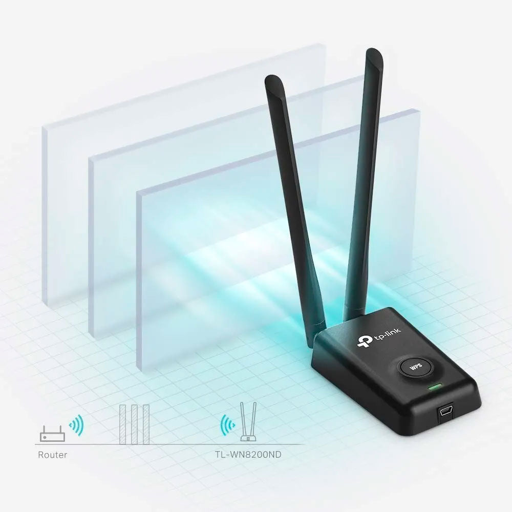 Tarjeta De Red Usb Rompemuros Doble Antena Wifi Tl-wn8200nd