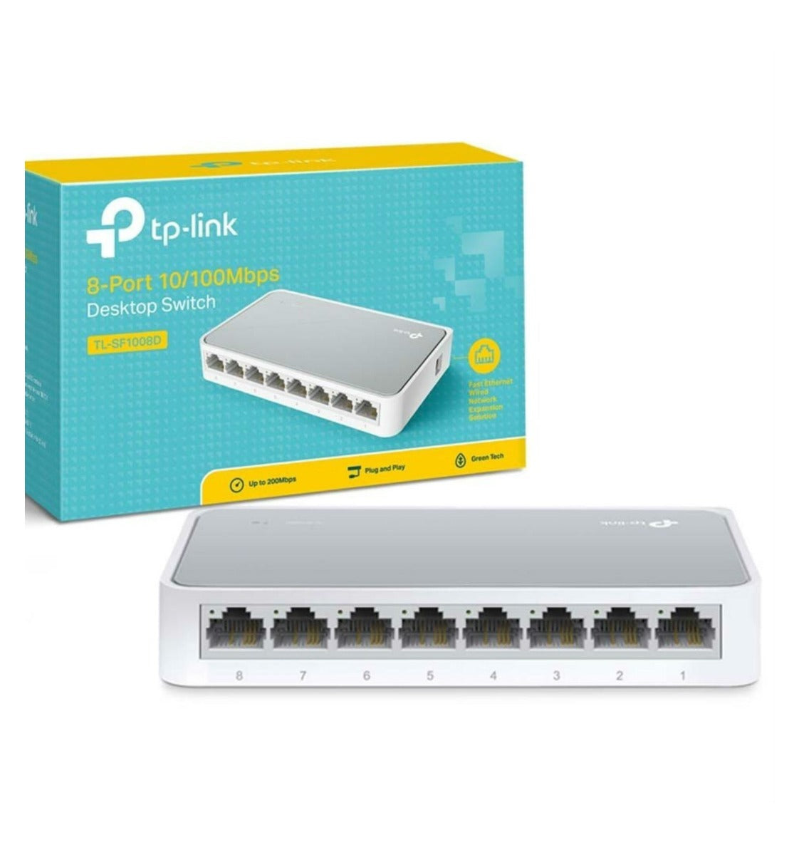 Switch 8 Puertos Tp-link Tl-sf1008d 10/100 Mbps