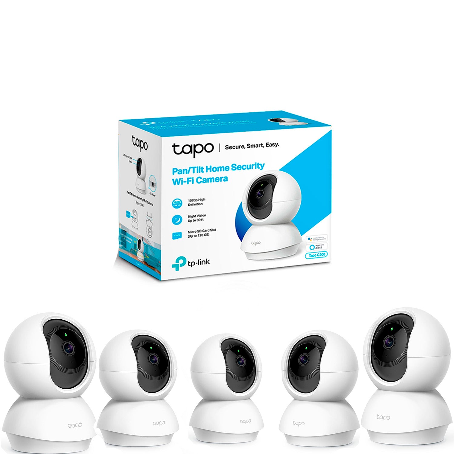 Tp-link Tapo C200 Cámara De Seguridad Wifi Fhd X5 Unidades