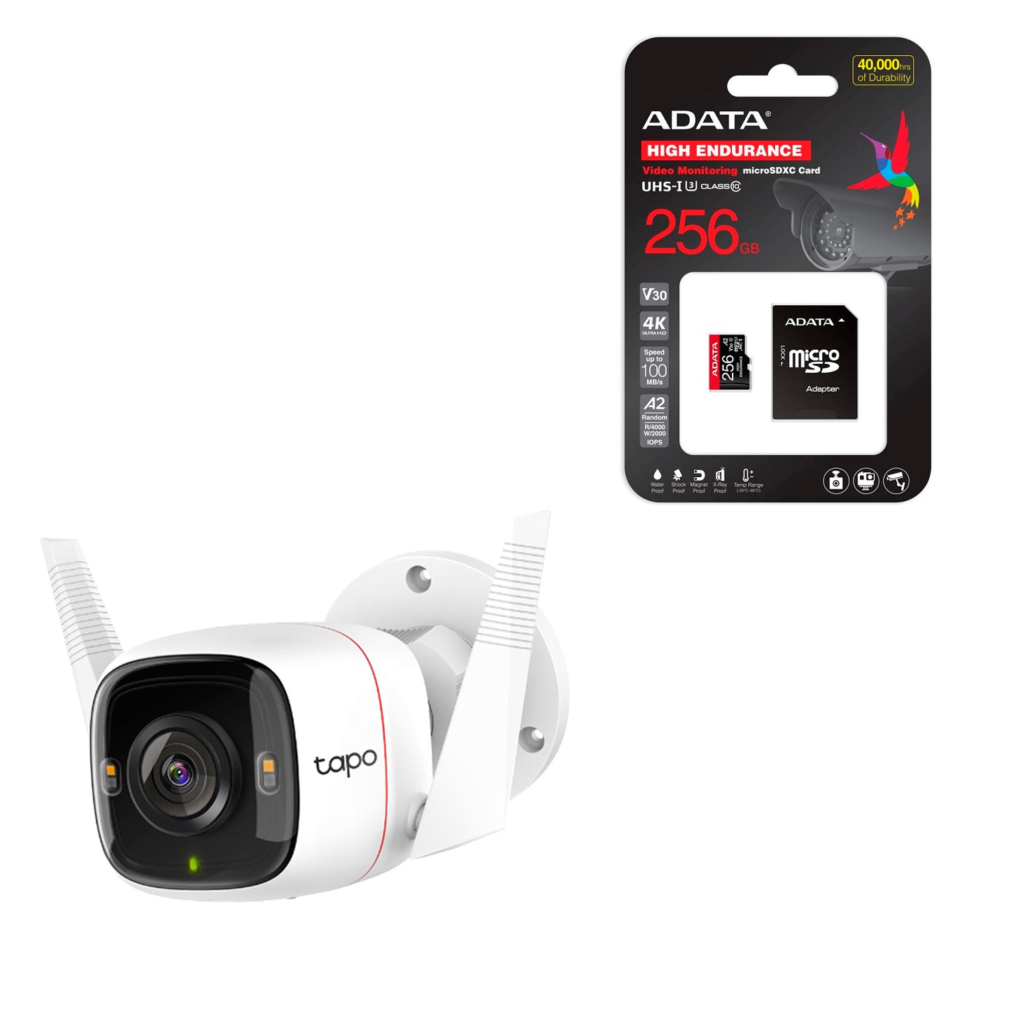 Cámara Tapo C320 Vigilancia Exterior Wi-fi Tp-Link + 256GB