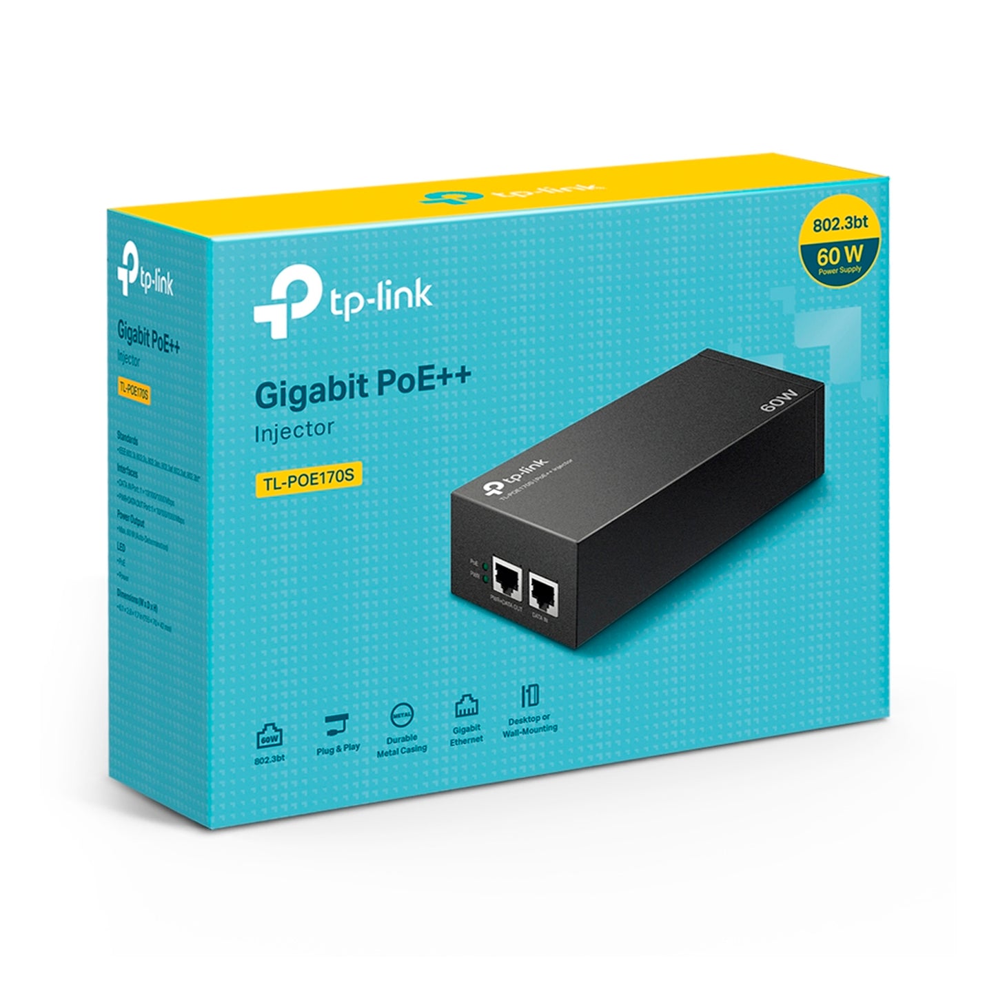 Adaptador de inyector PoE TP-Link TL-PoE170s V2