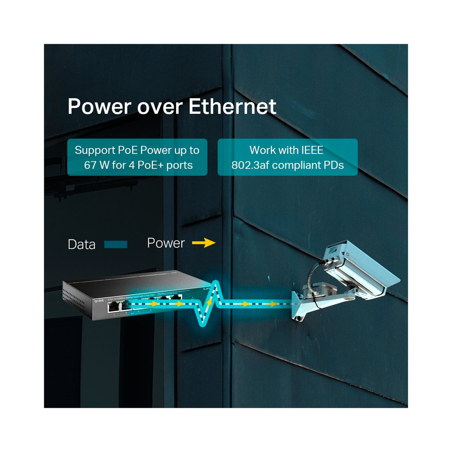 SWITCH TP LINK TL-SF1006P POE 6 PUERTOS 10/100 MBPS