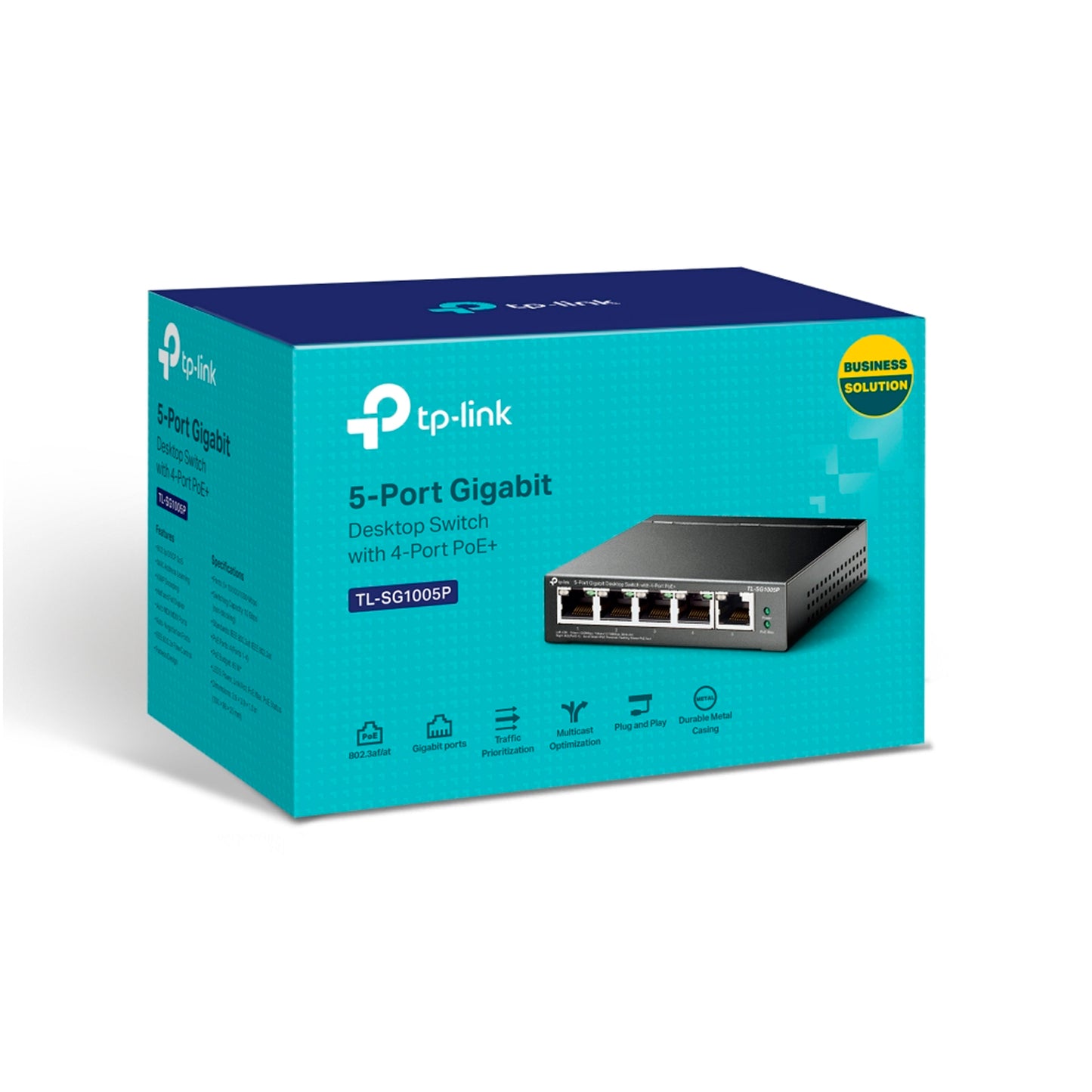 Switch Tp-link Tl-sg1005p Poe 5 Puertos Gigabit 56w