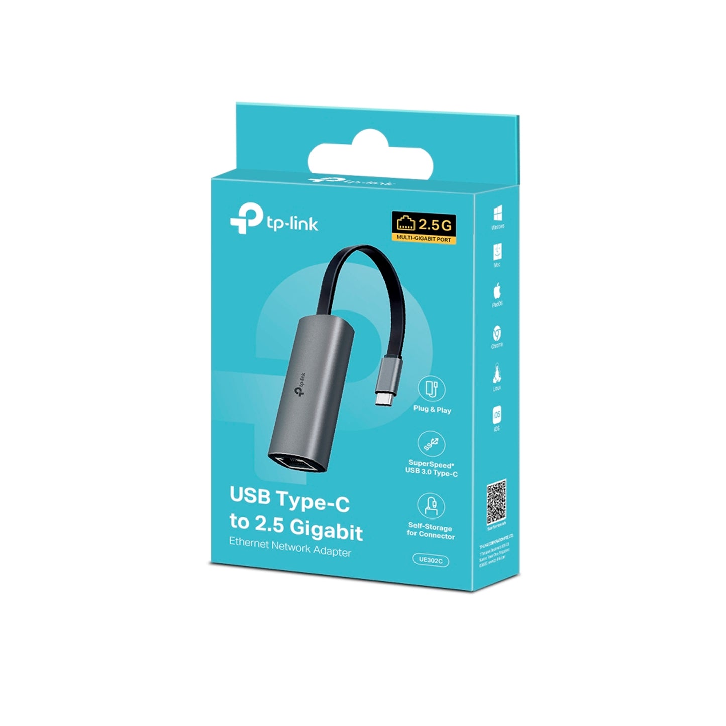 Adaptador UE302C TP-LINK USB Tipo C a Ethernet