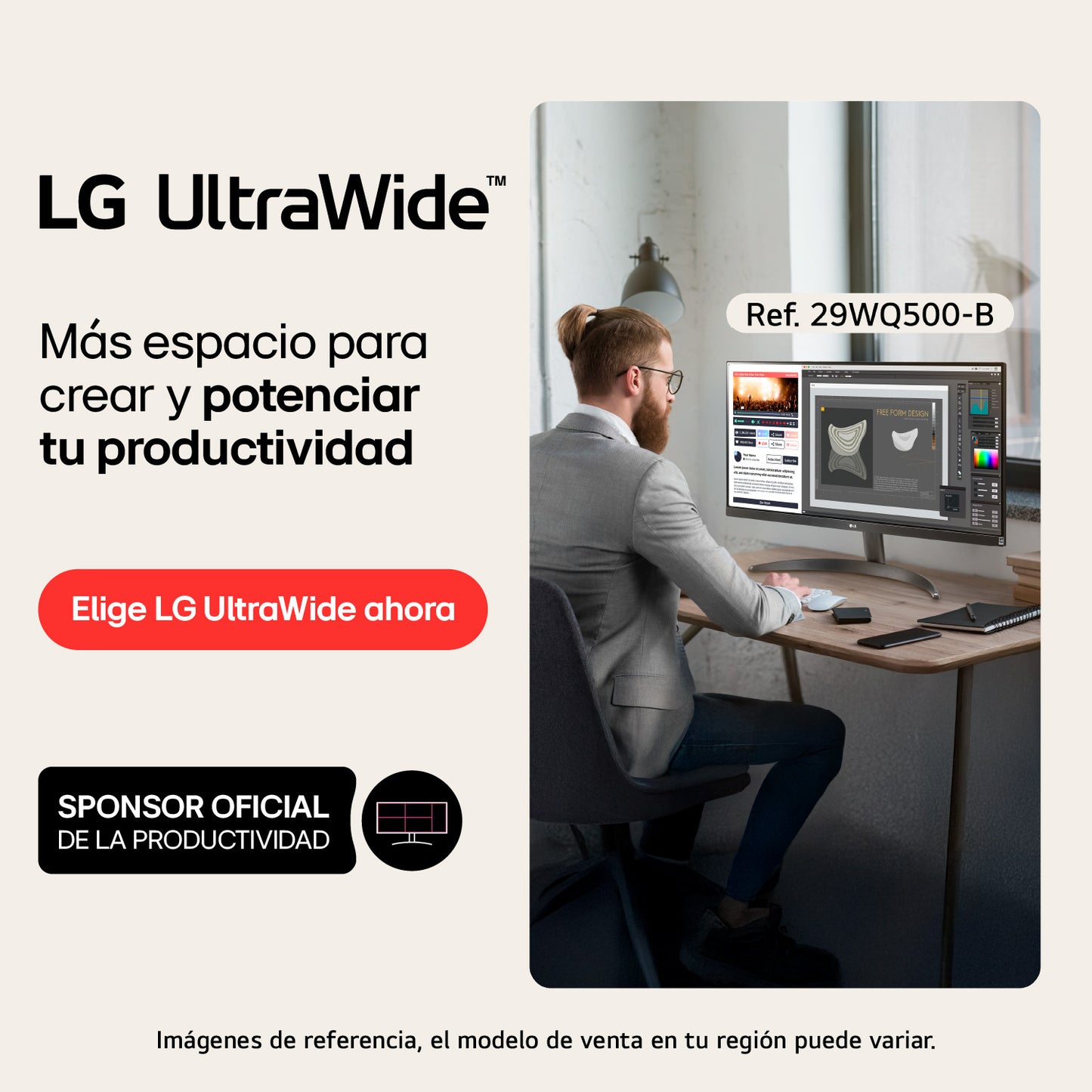 Monitor UltraWide LG 29WQ500-B 29” IPS FHD AMD FreeSync