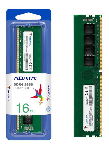 Memoria Ram 16gb Para Pc Ddr4 2666 Adata U-dimm Pc De Torre
