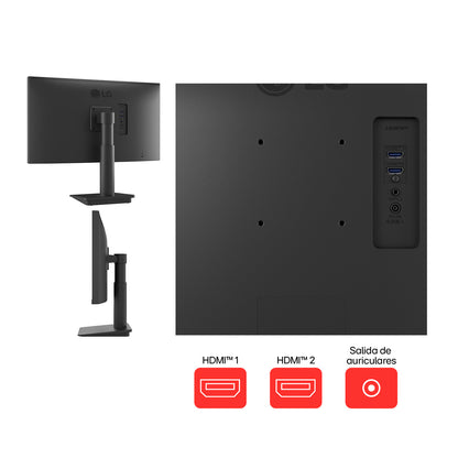 Monitor LG 25MS550 FHD 24,5 100Hz altavoces altura ajustable