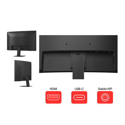 Monitor Curvo LG 24 24U421A-B FHD HDMI USB-C 100Hz