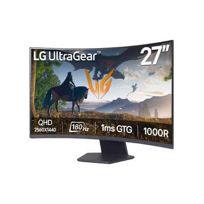 Monitor Curvo Gamer UltraGear LG 27GS60QC QHD 180Hz 1ms 27”