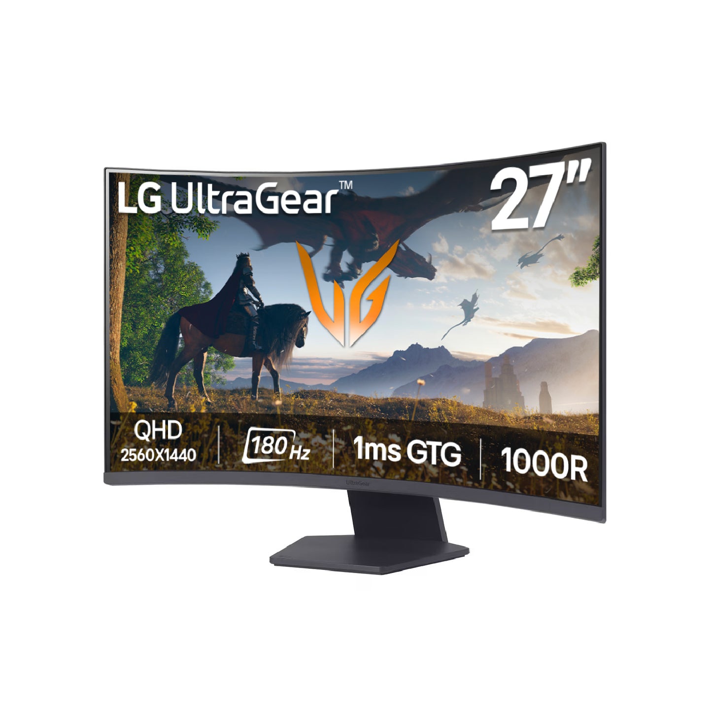 Monitor Curvo Gamer UltraGear LG 27GS60QC QHD 180Hz 1ms 27”