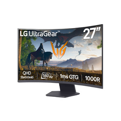 Monitor Curvo Gamer UltraGear LG 27GS60QC QHD 180Hz 1ms 27”