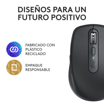 Mouse inalámbrico Logitech MX ANYWHERE 3S Recargable Grafito