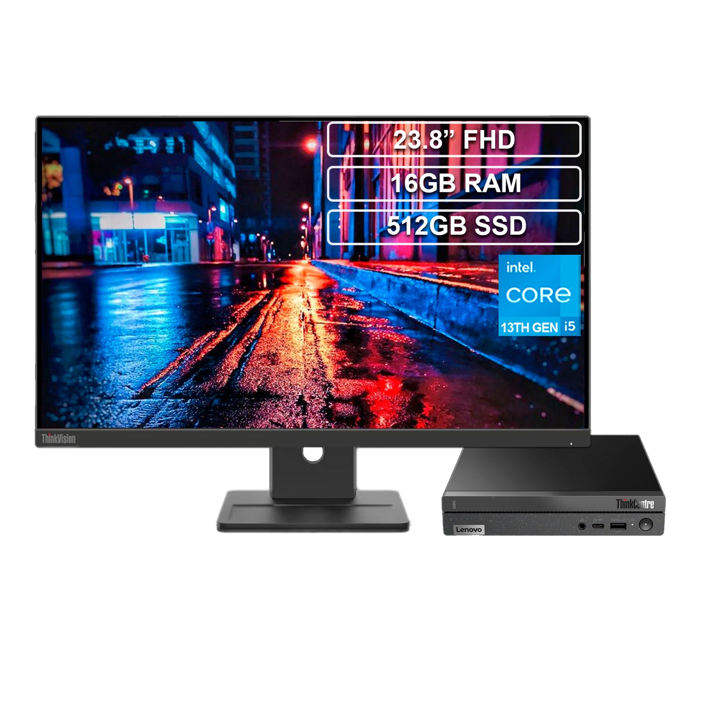 PC Lenovo ThinkCentre Neo 50q Core i5 13420H 16GB 512GB FHD