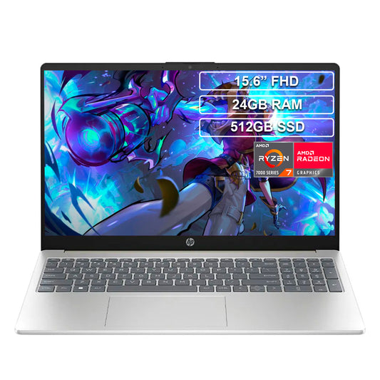 Portátil HP 15-fc0012la Ryzen 7 7730U 24GB 512GB FHD 15.6