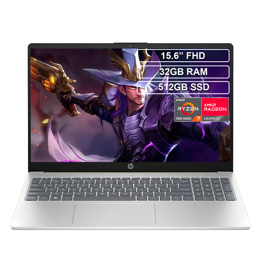 Portátil HP 15-fc0012la Ryzen 7 7730U 32GB 512GB FHD 15.6