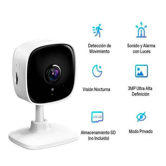 Tapo C110 Camara Seguridad Wi-fi Microfono + 256gb Tp-link