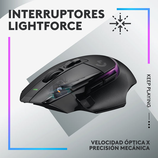 Mouse Gaming Inalámbrico Logitech G502 X Plus LIGHTFORCE