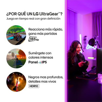 Monitor Gamer LG 32GN55R-B 32 VA FHD 1ms 165Hz AMD FreeSynC