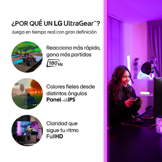 Monitor Gamer LG 27GS65F 27 FHD IPS 180Hz 1ms UltraGear