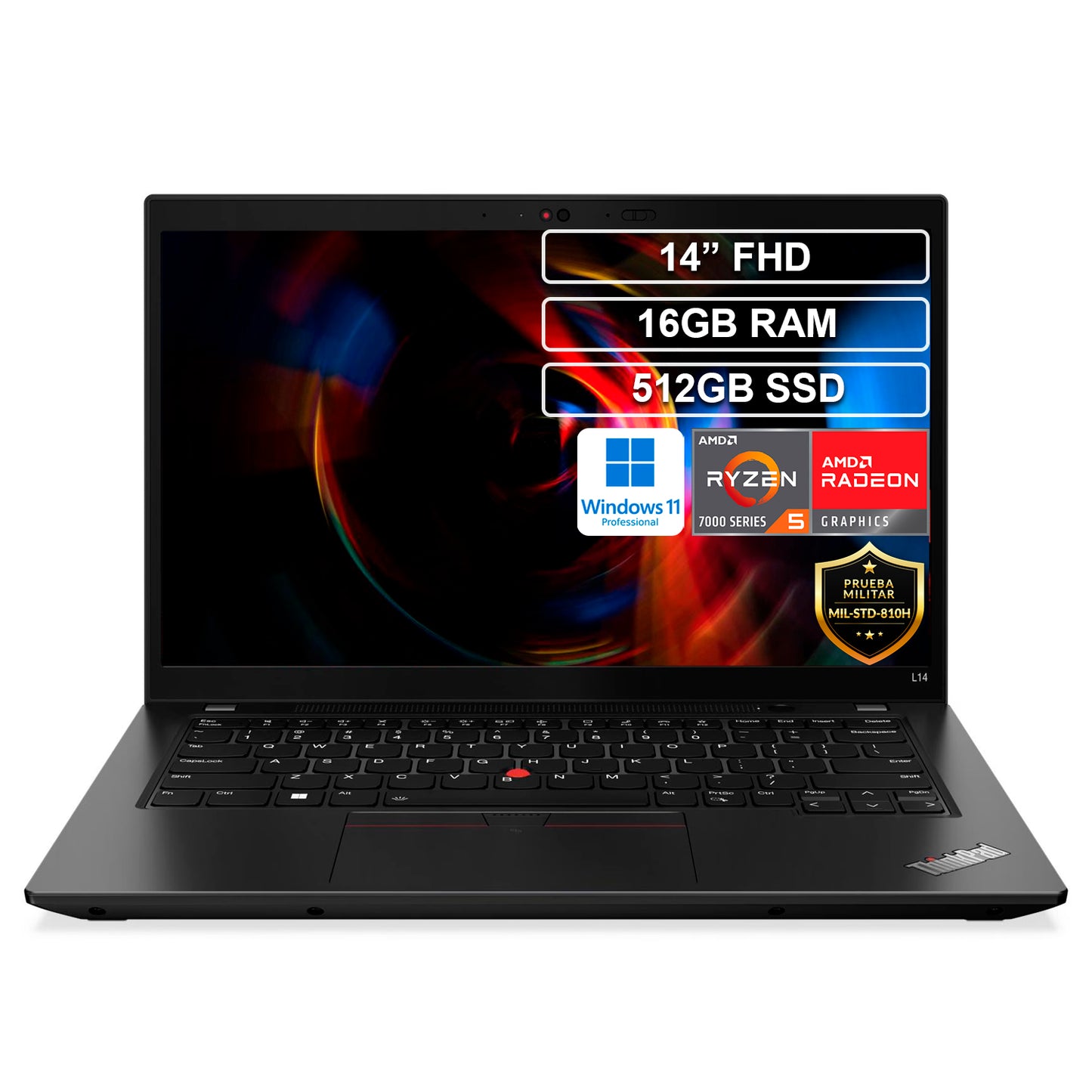 Portatil Lenovo Thinkpad Ryzen 5 Pro 7530U 16GB 512GB Win 11