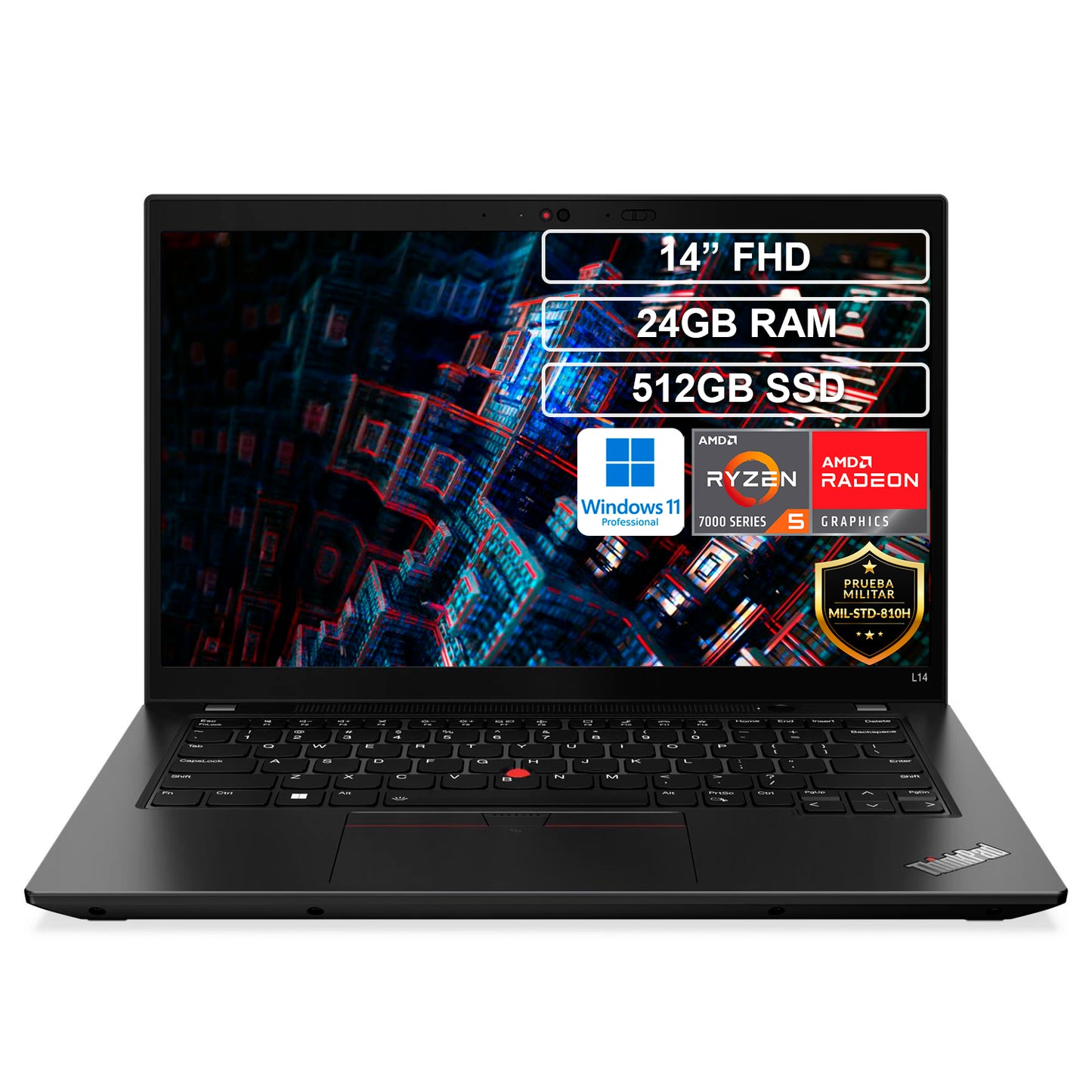 Portatil Lenovo Thinkpad Ryzen 5 Pro 7530U 24GB 512GB Win 11