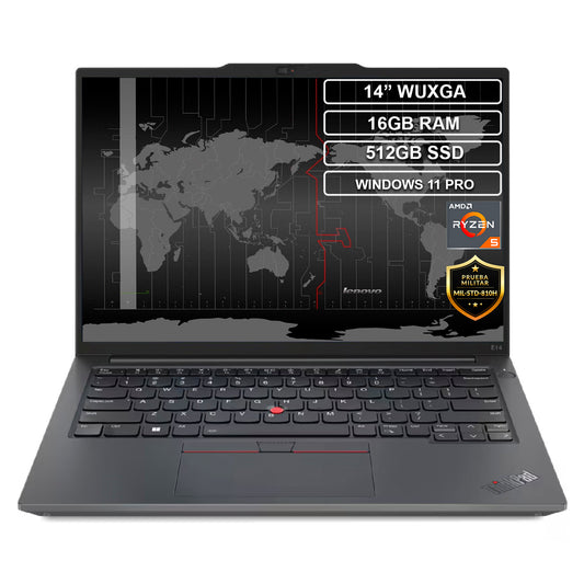 Portatil LENOVO ThinkPad E14 Ryzen 5 7530U 16GB 512GB Win11