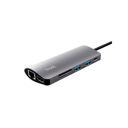 Adaptador Hub Trust Dalyx Multipuerto USB Tipo-C 7 en 1
