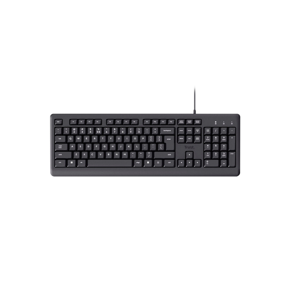 Teclado Trust Primo Alámbrico con Teclas Silenciosas