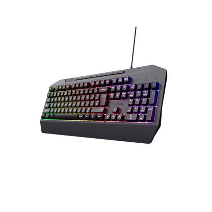 Teclado Gamer Trust GXT 836 Evocx Con Iluminación Rainbow