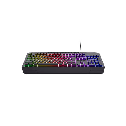 Teclado Gamer Trust GXT 836 Evocx Con Iluminación Rainbow