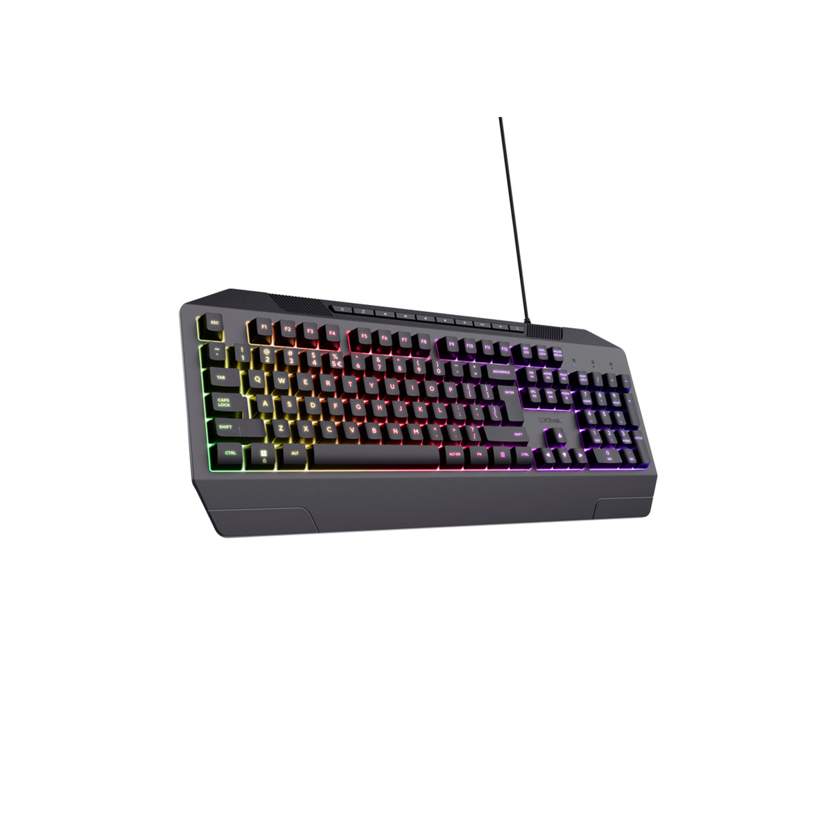 Teclado Gamer Trust GXT 836 Evocx Con Iluminación Rainbow