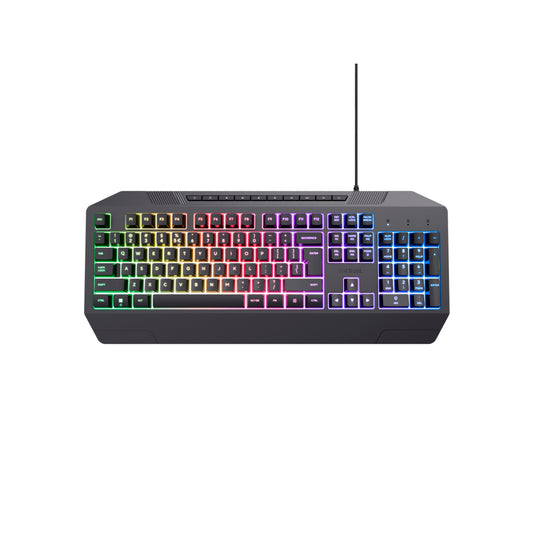 Teclado Gamer Trust GXT 836 Evocx Con Iluminación Rainbow