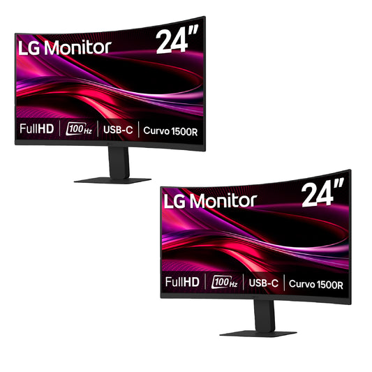 Monitor Curvo LG 24 24U421A-B FHD HDMI USB-C x 2 Unidades