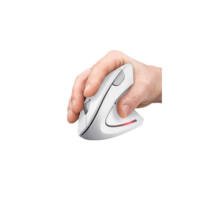 Mouse Trust Verto Ergonómico Inalámbrico - Blanco