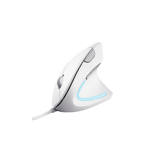 Mouse Trust Verto Alámbrico Ergonómico - Blanco