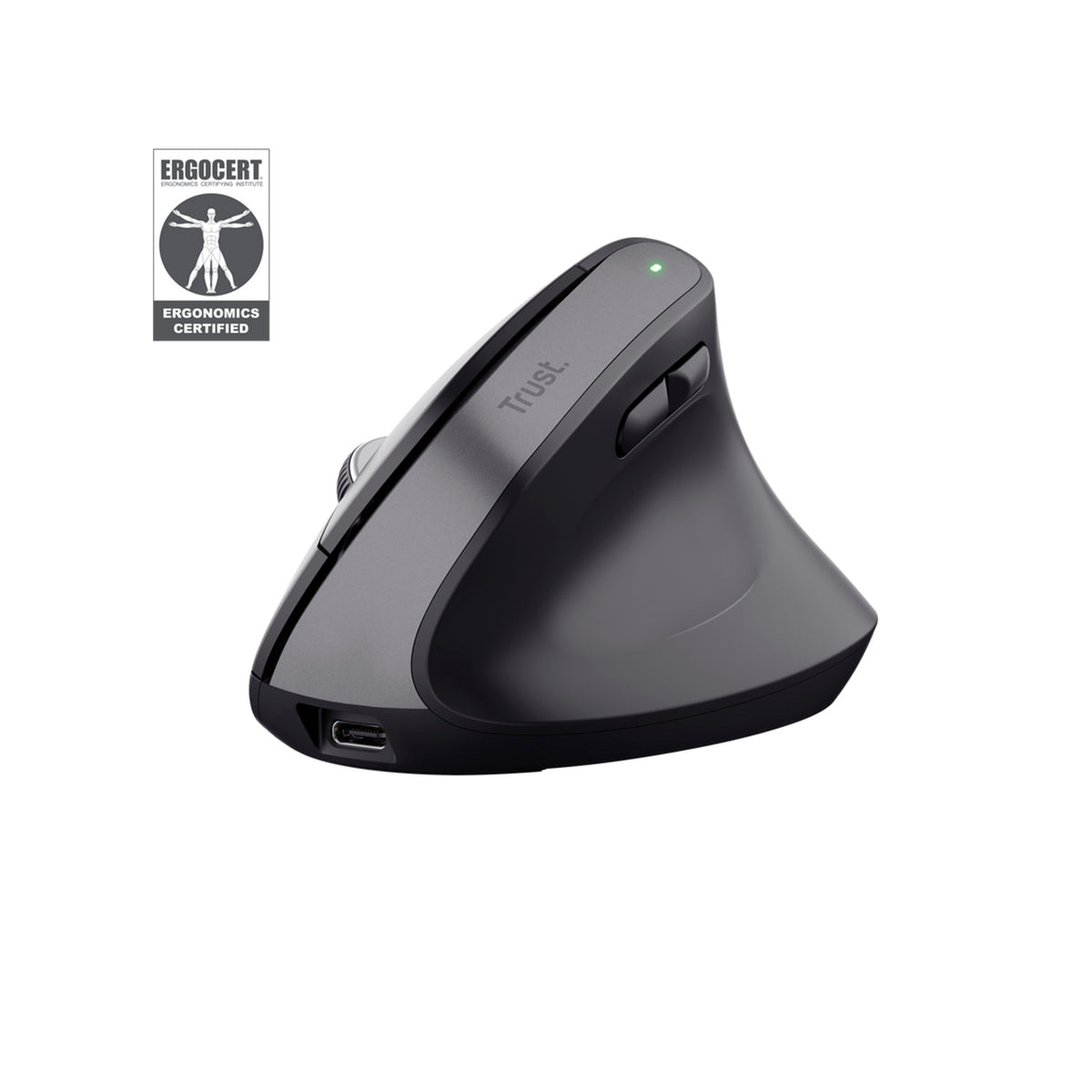 Mouse Trust Bayo+ Inalámbrico Ergonómico Multidispositivo - Negro