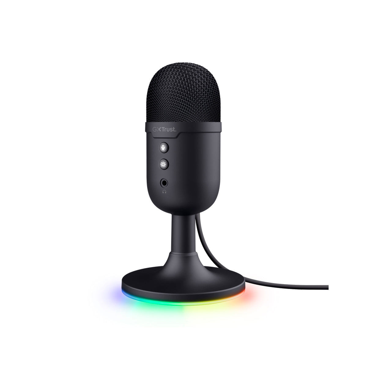 Micrófono Trust GXT 234 Yunix RGB Usb Streaming - Negro