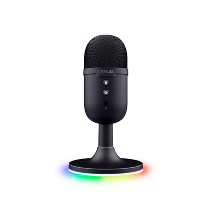 Micrófono Trust GXT 234 Yunix RGB Usb Streaming - Negro
