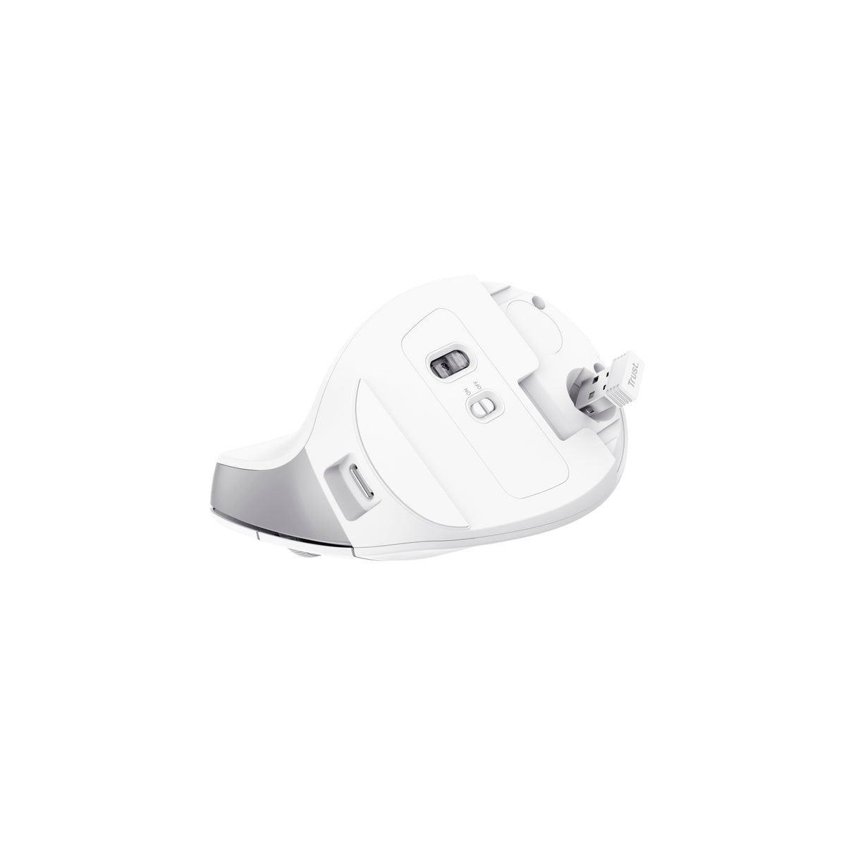 Mouse Trust Bayo II inalámbrico Ergonómico - Blanco