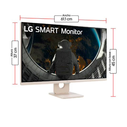 Combo Monitor LG 27U511SA Smart 27 IPS Bluetooth WebOs + Diadema Logitech H390 USB Blanca + Obsequio Tarjeta DirecTV GO