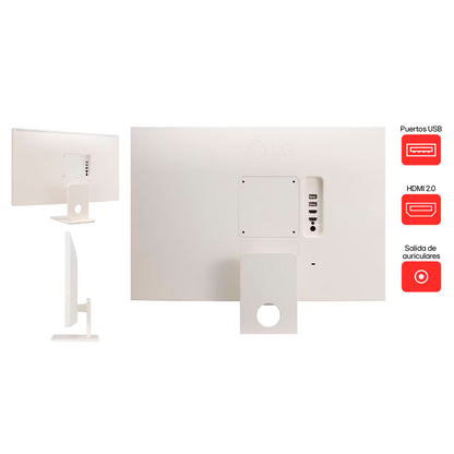 Combo Monitor LG 27U511SA Smart 27 IPS Bluetooth WebOs + Diadema Logitech H390 USB Blanca + Obsequio Tarjeta DirecTV GO