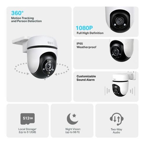 Cámaras Tapo C500 Vigilancia Wifi Tp-link X3 Fhd 360°