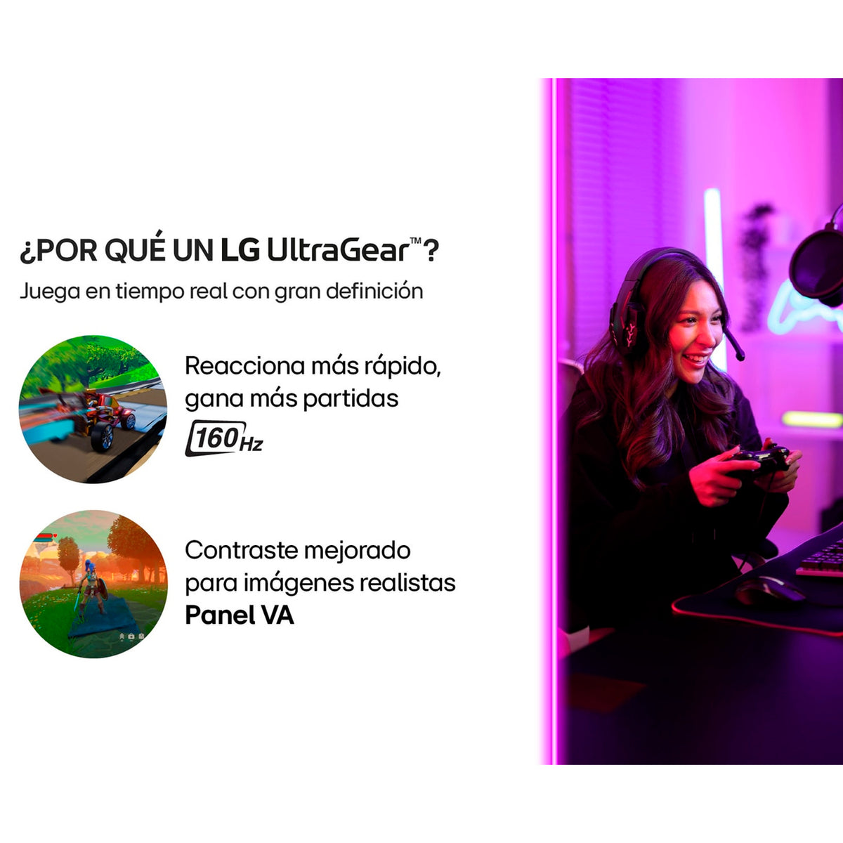 Monitor Gamer LG 34G600A UltraGear Curvo WQHD 34 160Hz 1ms