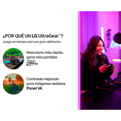 Monitor Gamer LG 34G600A UltraGear Curvo WQHD 34 160Hz 1ms