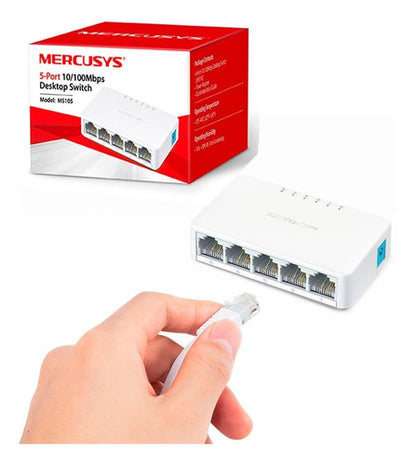 Switch De Escritorio Mercusys Ms105 5 Puertos 10/100 Mbps