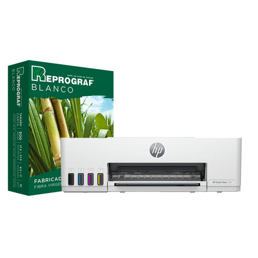 Impresora HP Smart Tank 210 Wifi Smart + Resma de Papel
