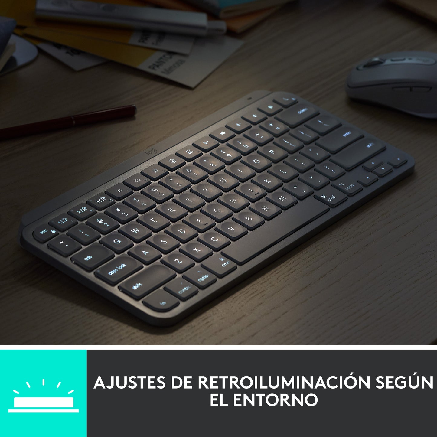 Teclado Logitech mx keys mini Bluetooth Win y Mac - grafito